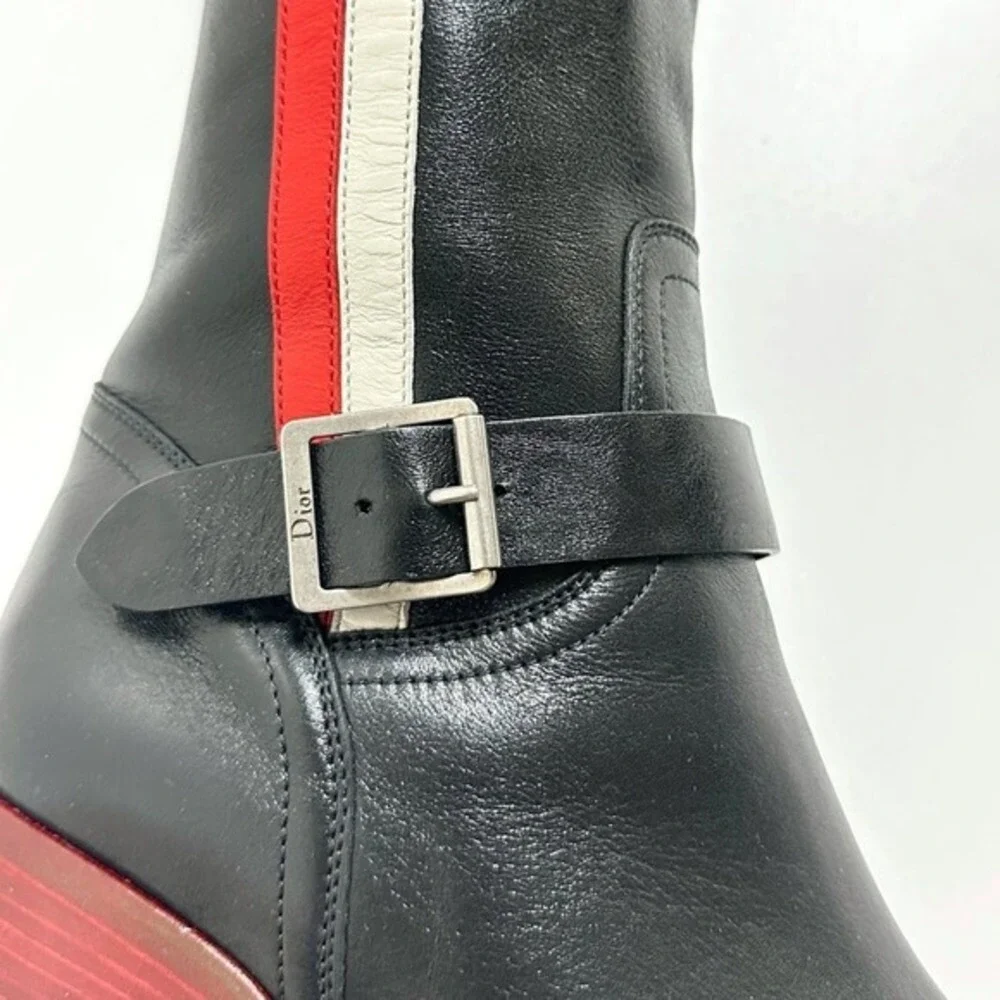Christian Dior Diorider Over Knee Boots Black Leather FW2018 Runway EU 38